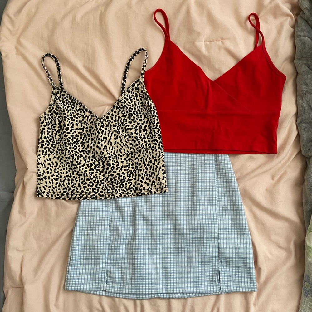 SHEIN Bundle - Crop Tops and Skirt